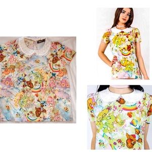 NWT Iron Fist x Care Bears Spring Fling Girly Top